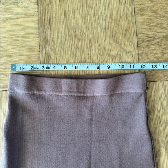 DISSH 8 Stretch Knit Skirt Brown Elastic Waist Pull On FLAW - Picture 5 of 8